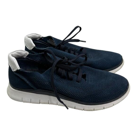 Vionic Joey Dark Navy Blue Perforated Lace Up Casual Sneakers Women's Size 6 - Picture 1 of 7